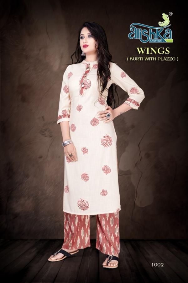 Alishka Wings-Rayon-Kurti-With-Plazo